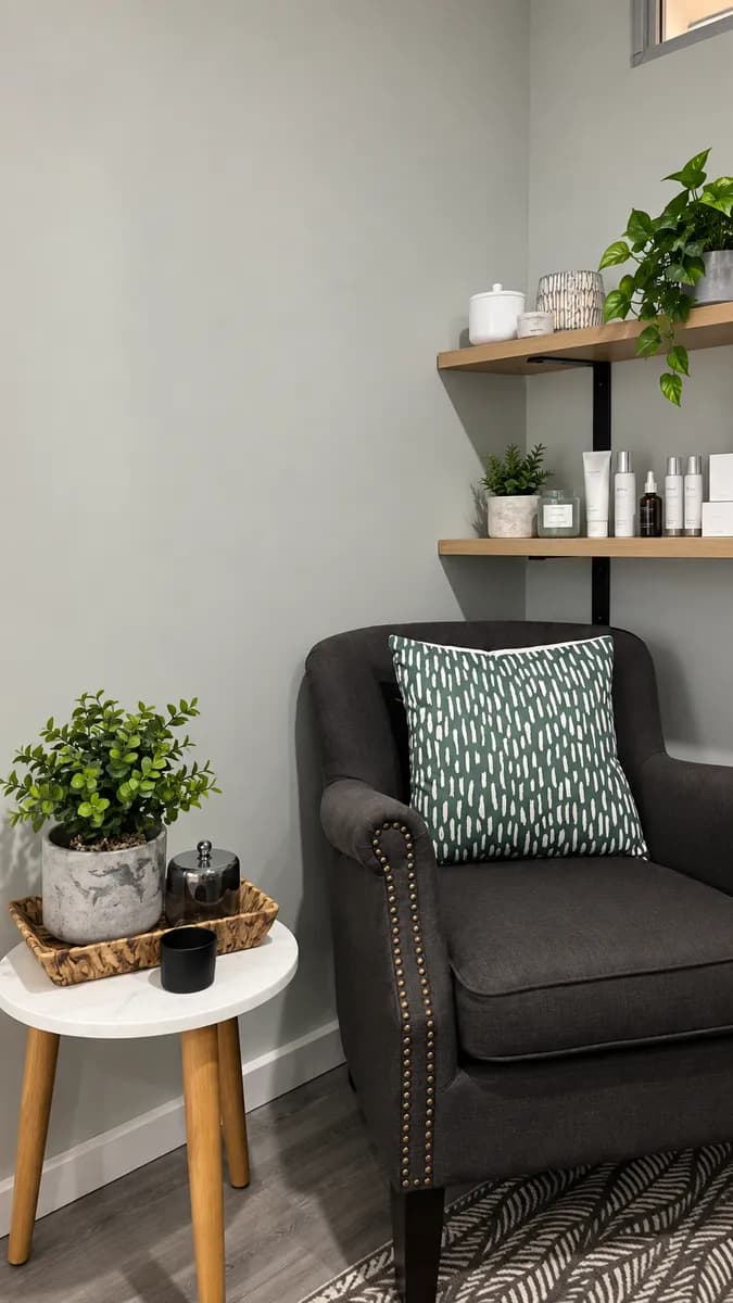 The seating area within the treatment room