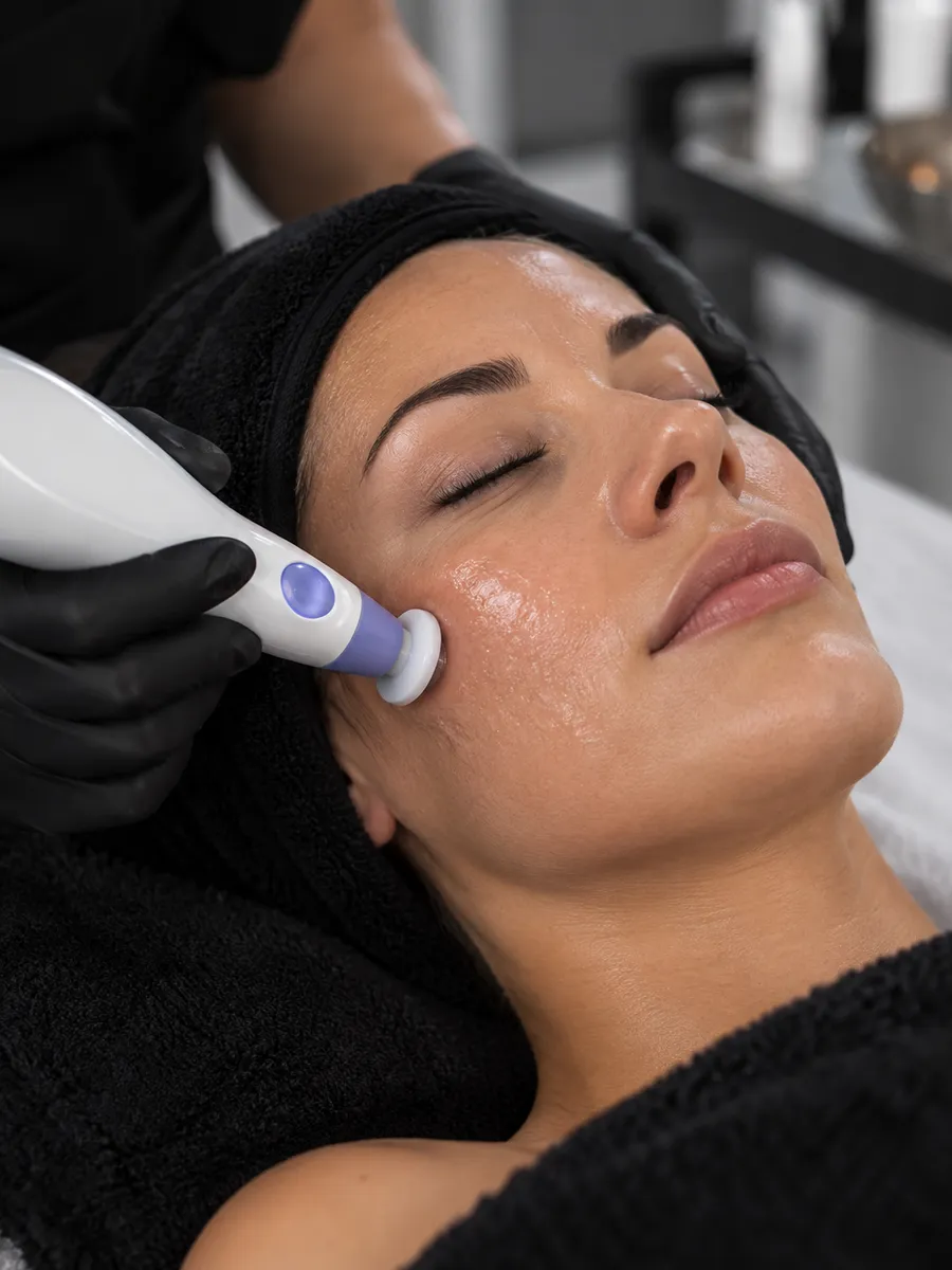 A Proforma Jet Plasma device being used on a client's face